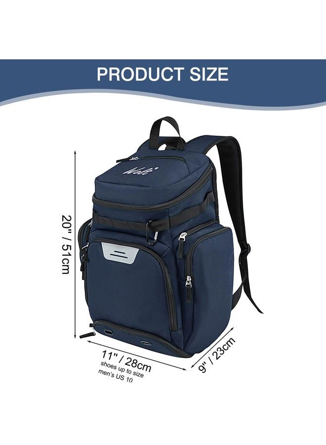 WOLT Basketball Backpack Bag with Separate Ball Compartment and Shoes Pocket, Large Sports Equipment Bag for Basketball, Soccer, Rugby, Volleyball, Baseball Sport Backpack Bag - Image 5