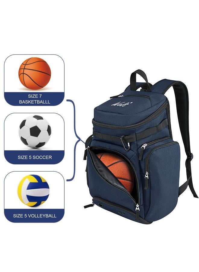 WOLT Basketball Backpack Bag with Separate Ball Compartment and Shoes Pocket, Large Sports Equipment Bag for Basketball, Soccer, Rugby, Volleyball, Baseball Sport Backpack Bag - Image 2