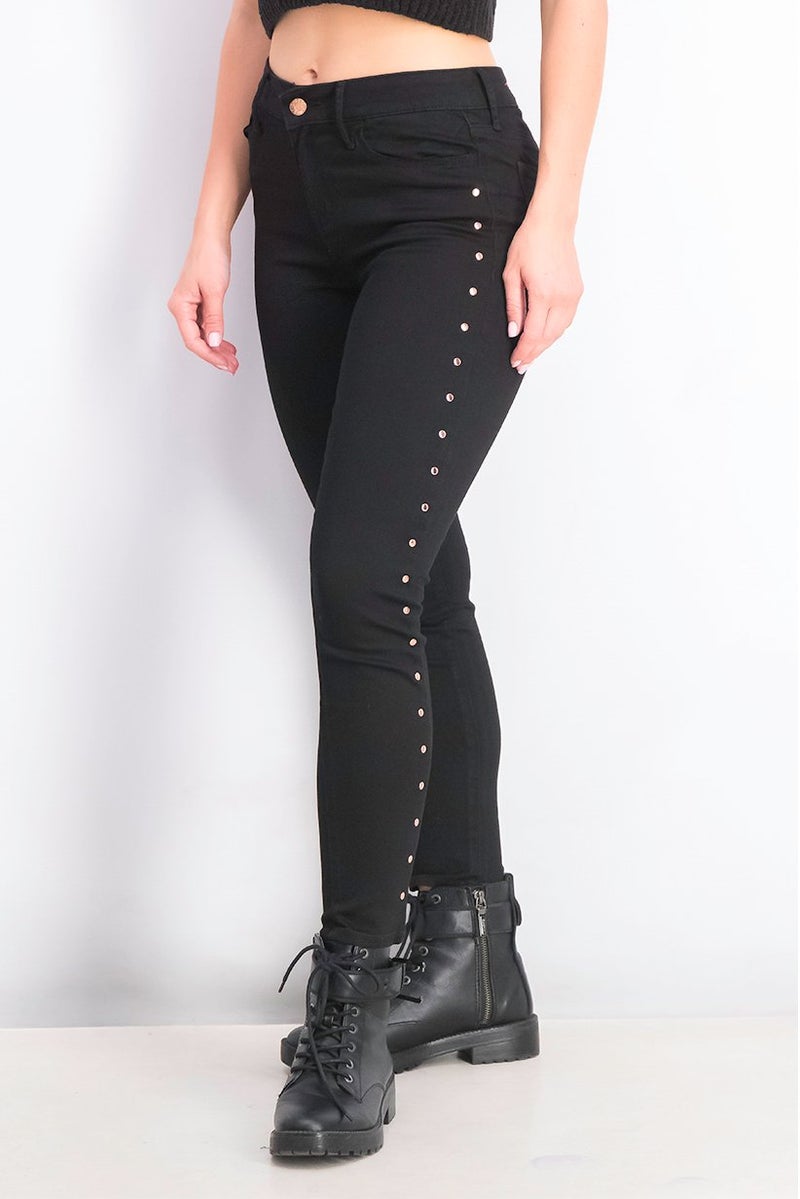 GUESS Women Skinny Fit Stretchable Denim Jeans, Black - Image 4