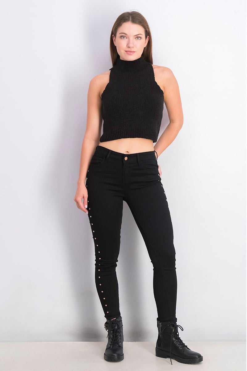 GUESS Women Skinny Fit Stretchable Denim Jeans, Black - Image 2