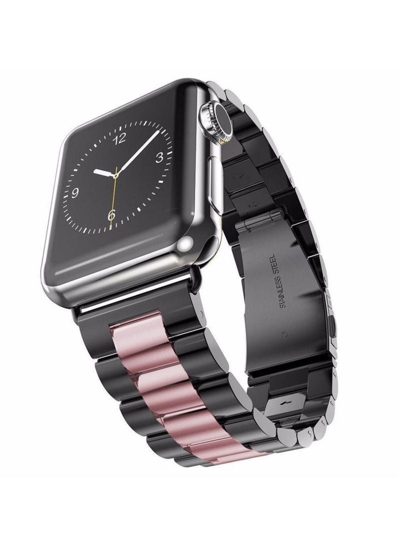 Metal Bands Compatible with Apple Watch Band 45mm, Stainless Steel Magnetic Absorption Strap, Wristband for iWatch Band for Apple Watch Series 7/ - Image 1
