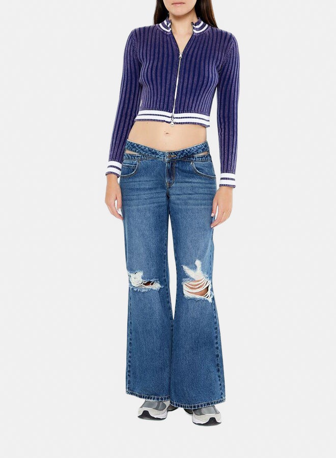 FOREVER 21 Cutout Low-Rise Baggy Jeans - Image 2