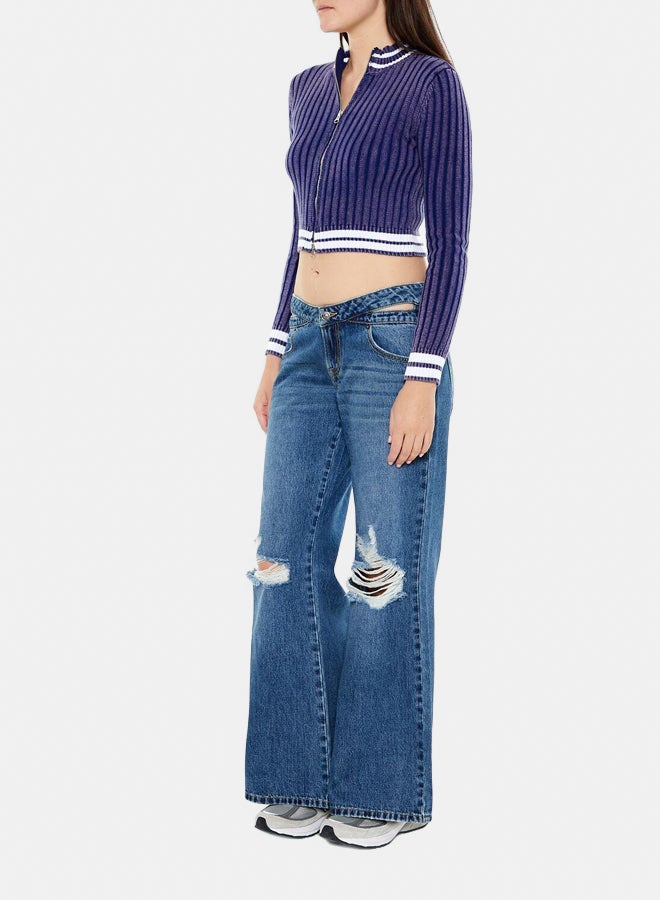 FOREVER 21 Cutout Low-Rise Baggy Jeans - Image 5