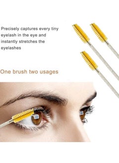 Generic Disposable silicone lash wands – spoolie brushes for eyebrows and eyelash extensions, separator comb and microblading tool - pack of 12 pcs. (yellow)  - Image 4
