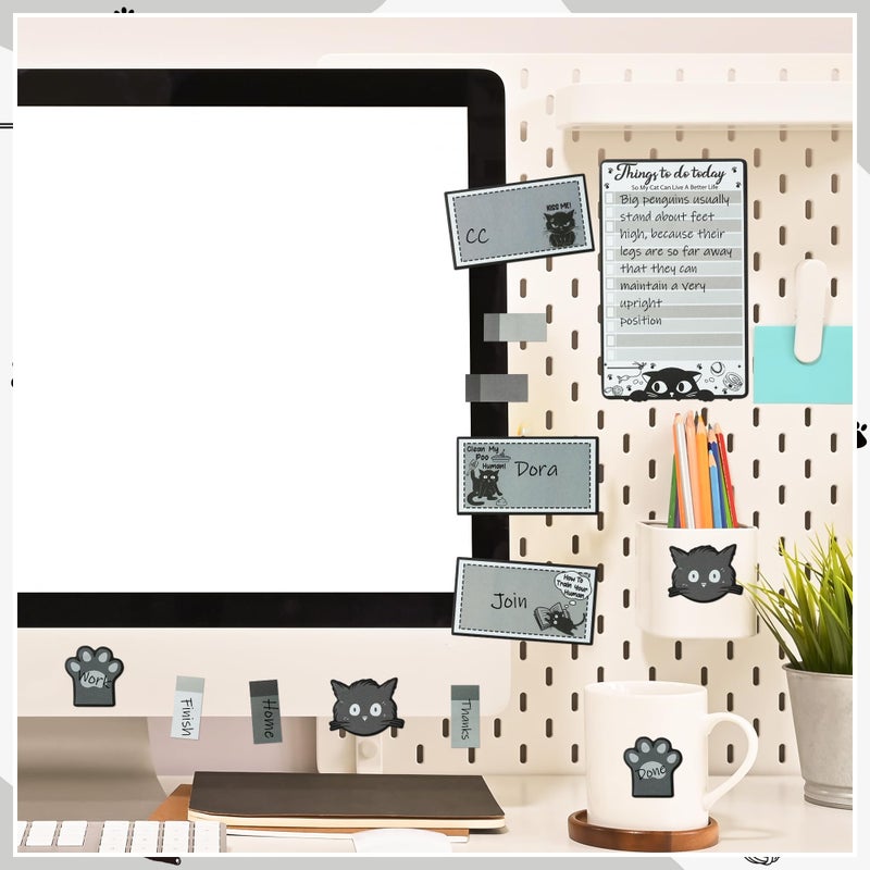 B1ykin Cute Sticky Notes Set - Itâ€™s Fine Iâ€™m Fine Everything is Fine Self-Stick Notes Pad, 550 Sheets Writing Memo Pages Sticky Notepad for Teacher Appreciation Gift School Office (Funny Black Cat) - Image 5