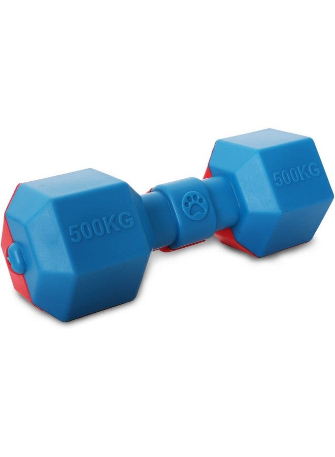 لعبة تنظيف الأسنان التفاعلية على شكل دمبل مطاطي قوي للحيوانات الأليفة للكلاب والجراء (قد يختلف اللون)