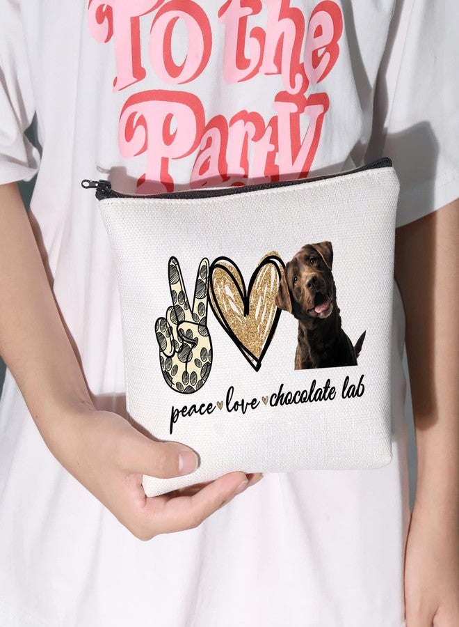 LEVLO Cosmetic Make Up Bag Make Up Zipper Pouch Bag For Dog Lover (Peace Lab) - Image 3