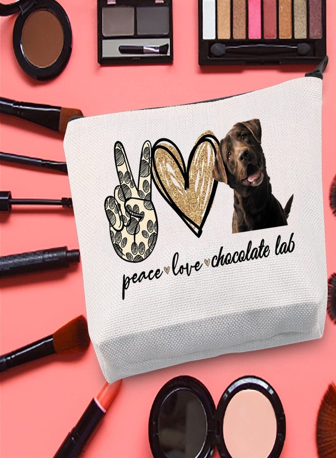 LEVLO Cosmetic Make Up Bag Make Up Zipper Pouch Bag For Dog Lover (Peace Lab) - Image 5