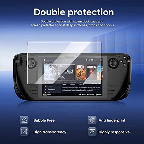 MICROMINI X-Ninja SteamDeck Case with Screen Protector [2-Pack] & Accessories – Protective Travel Case for SteamDeck & Steam Deck OLED, Shockproof, Anti-Scratch, All-in-One Kit (Black) - Image 4