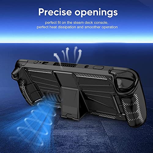 MICROMINI X-Ninja SteamDeck Case with Screen Protector [2-Pack] & Accessories – Protective Travel Case for SteamDeck & Steam Deck OLED, Shockproof, Anti-Scratch, All-in-One Kit (Black) - Image 3