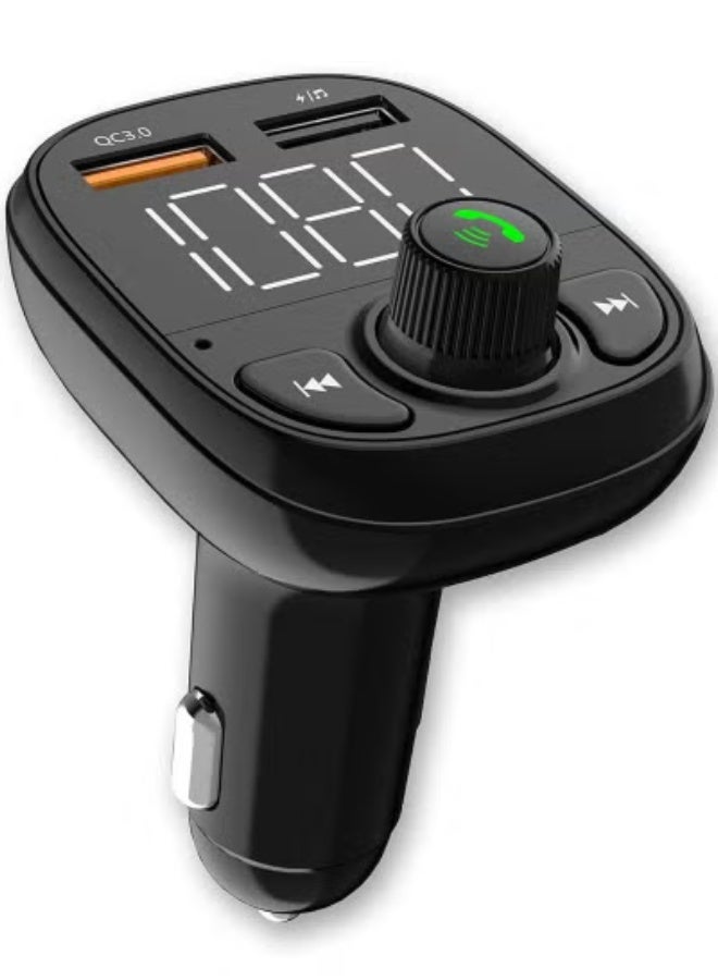 iSmart FM70 Wireless Car FM Modulator – Bluetooth Car Adapter with 3.4A Quick Charger, Hands-Free Calling, Large Display, USB/TF Card/AUX Support, Music Playback & Multifunction Travel Charger - Image 1