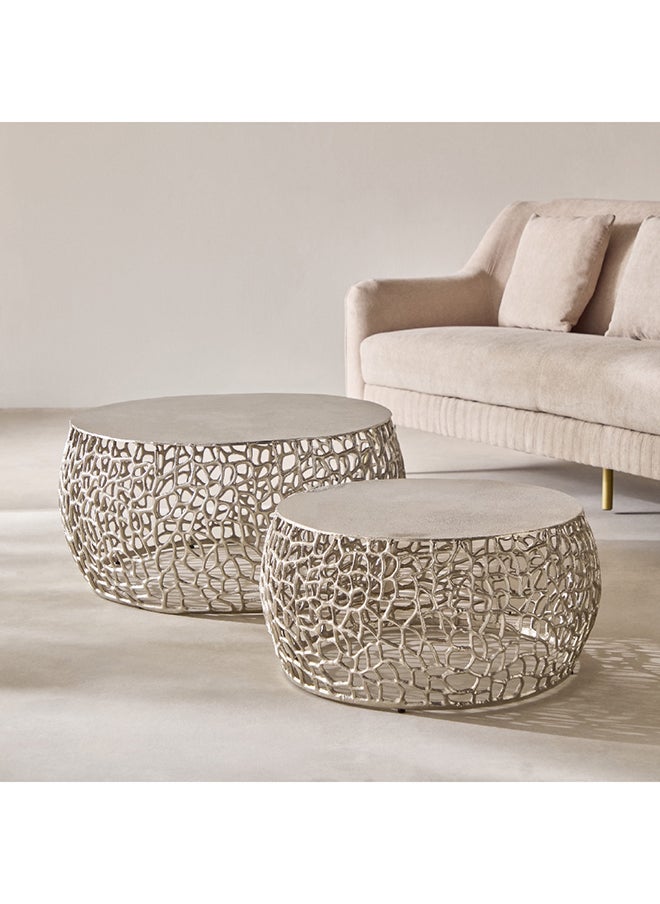 Home Box طقم طاولة قهوة دولتشي مكون من قطعتين 90 × 41 × 90 سم  - Image 2