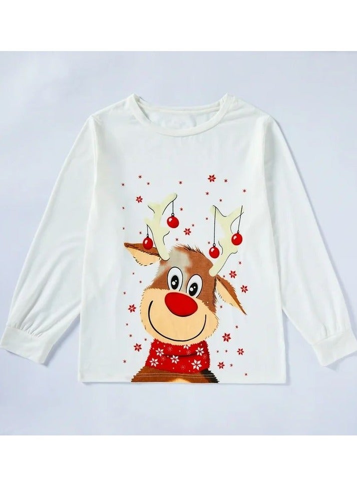 تي شيرت بأكمام كاملة للأطفال الأولاد والبنات لمدة عام واحد - Image 1