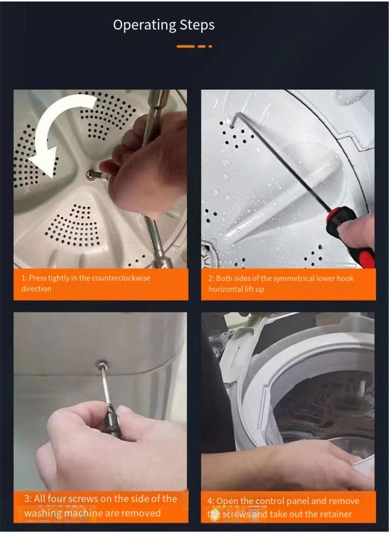 Generic - Washing machine cleaning tool set Washing machine chassis disassembly tool Drum cleaning screwdriver Socket set - Image 1