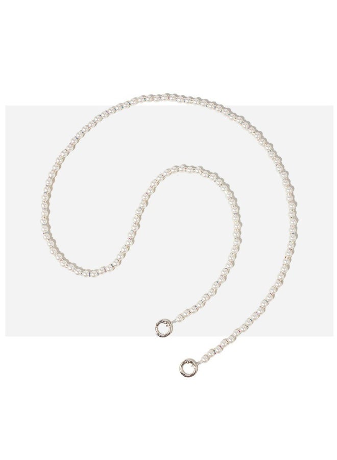 NIBEMINENT Super Cute Beaded Phone Charm – Trendy Phone Chain Wrist Strap, Shining Beads Chain Lanyard for Cell Phone