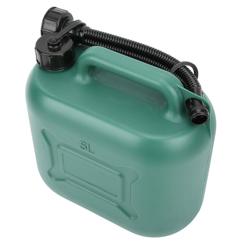 Portable Jerry Can 5L ABS Plastic - Pressure & Drop Resistant Durable Oil Tank with Sealed Leak-Proof Outlet, 21cm Outlet Pipe for Outdoor Travel, Industrial Use, Emergency Fuel Storage - Image 1