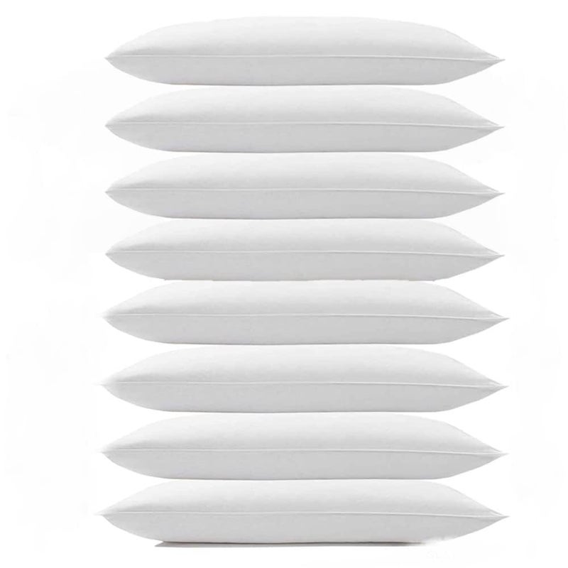 CUSHIO™ MicroFibre Pillow - Size 24"x16" (Pack of 8) Enhance Your Sleep Quality | Wake Up Refreshed (White) - Image 1