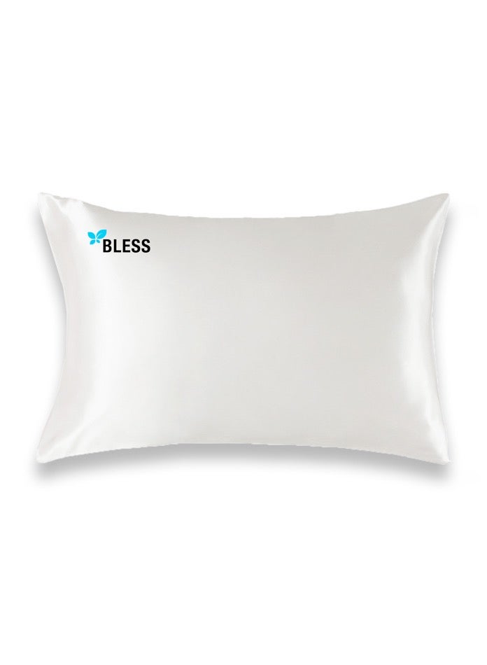 بليس كڤر مخدة ساتان ابيض