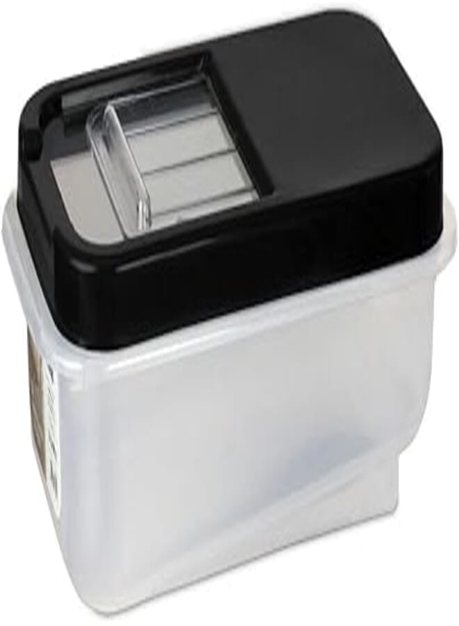 Dunya Slide Storage Conatiner Box, With Clear Slide Lid For Easy Use,Can Storage seeds and legumes.Black (5 L) 