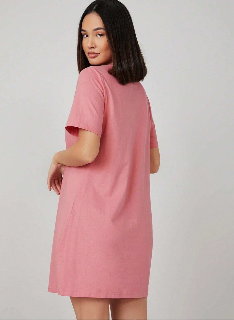 Mesery Dress Cotton Short Sleves-Kashmer  - Image 4