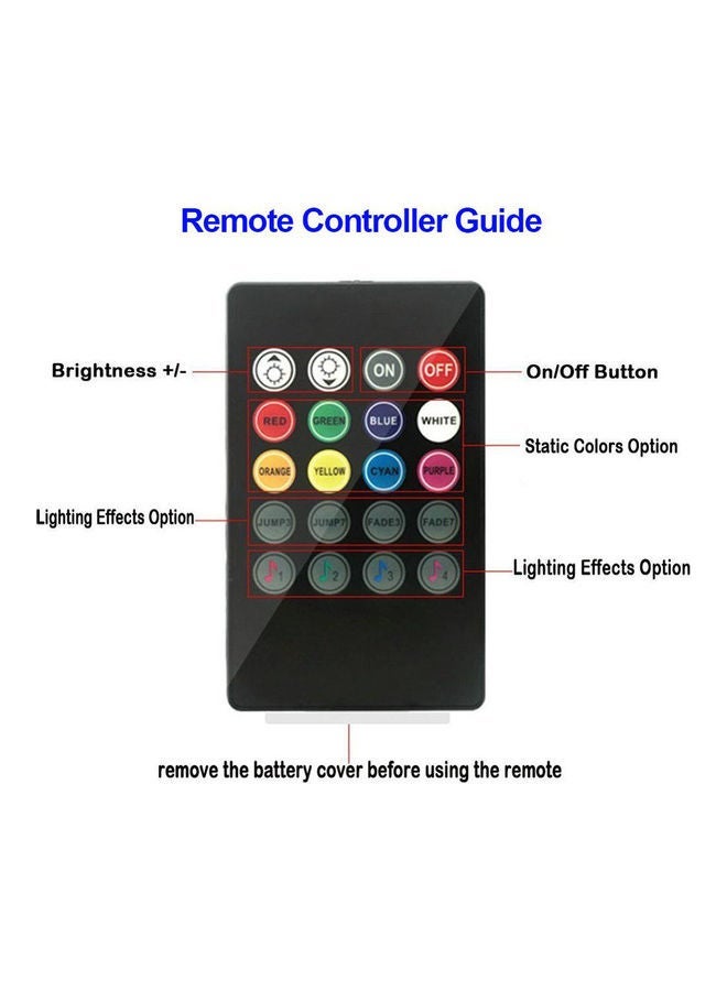 MUNTAQI Car RGB LED Strip Light Atmosphere Foot Ambient Lights - Image 5