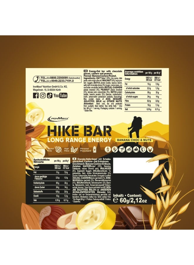 IronMaxx Hike Bar 60g Banana Choc & Nuts, pack of 12 | Fast and long-lasting energy - Image 5