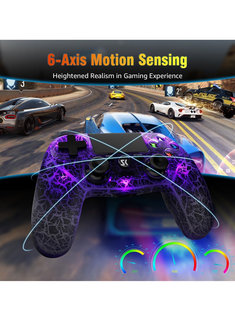 وحدة تحكم لاسلكية لجهاز بلاي ستيشن 4 تدعم اهتزازًا مزدوجًا، ومستشعر حركة سداسي المحاور، ولوحة لمس حساسة، ومكبر صوت مدمج، ومقبس سماعة رأس ستيريو، متوافقة مع بلاي ستيشن 4 (أسود). - Image 3