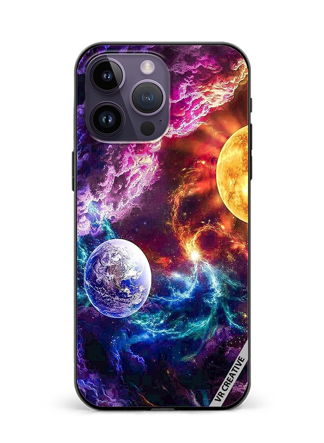 VR CREATIVE Protective Case Cover For Apple iPhone 16 Pro Max Beautiful Galaxy Design Multicolour