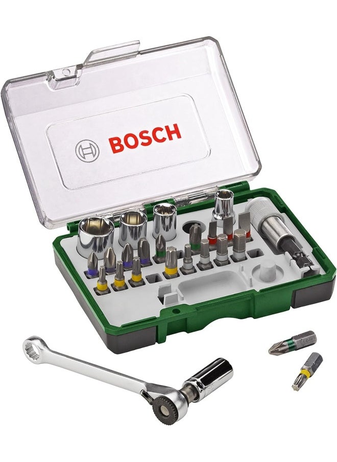 BOSCH Bosch Screwdriver Bit And Ratchet Set, 27 Pieces  - Image 1