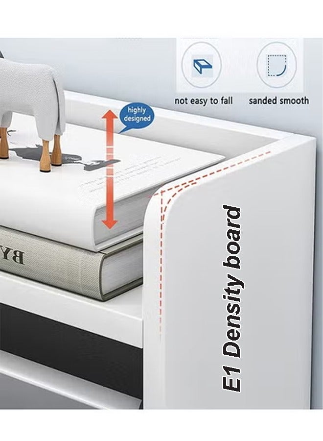 إن كي أكس خزانة تخزين قابلة للطي بثلاث طبقات من رف الأحذية مع أبواب لغرفة المعيشة - Image 4