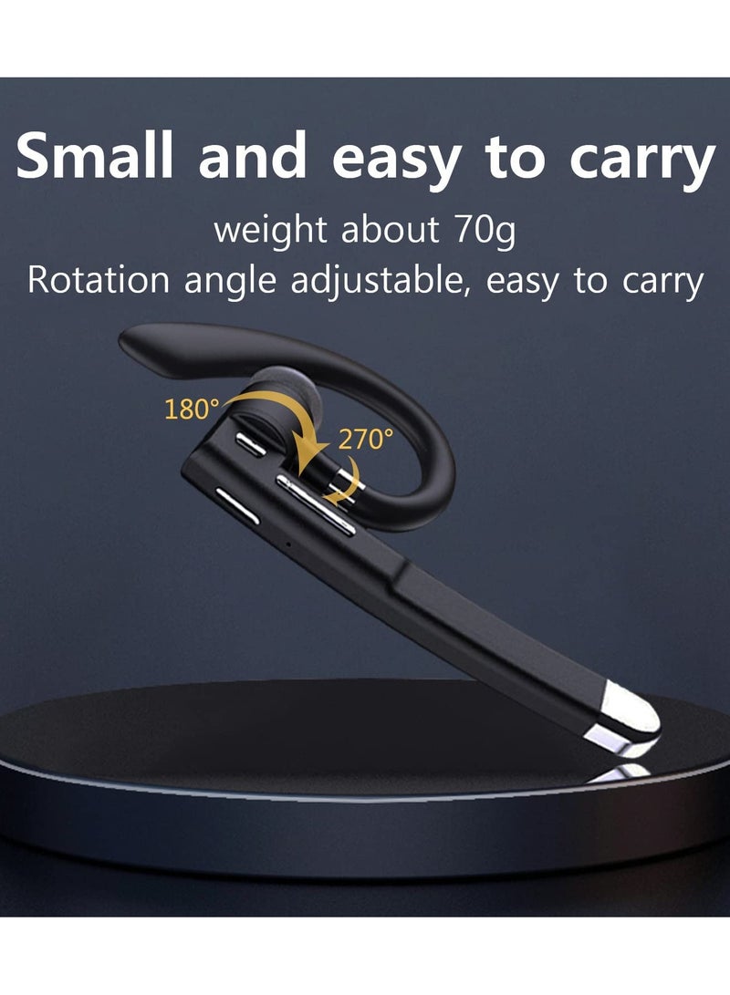 Bluetooth Headset with Mic, Headset Bluetooth with CVC Noise Cancellation, Bluetooth Headset with Waterproof, 8-10Hours HD Hands-Free Calling, for Driving/Business/Office - Image 2