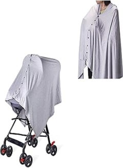 PPOGOO Baby Nursing Cover & Nursing Poncho - Multi Use Cover for Baby Car Seat Canopy, Shopping Cart Cover, Stroller Cover, Infinity Scarf 360° Privacy Breastfeeding Protection,Baby Shower Gifts for Boy&Girl 