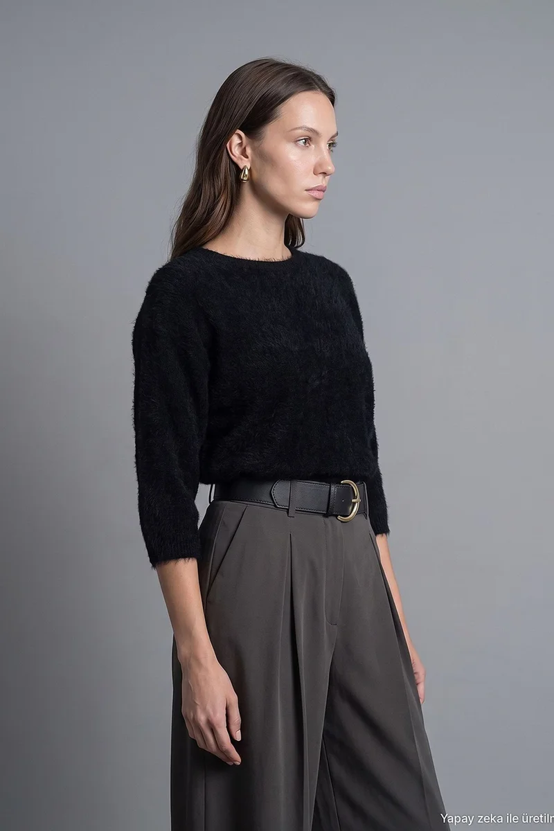 Dilvin Black DILVIN Women's Wool Blend Sweater for Women | Best Price UAE