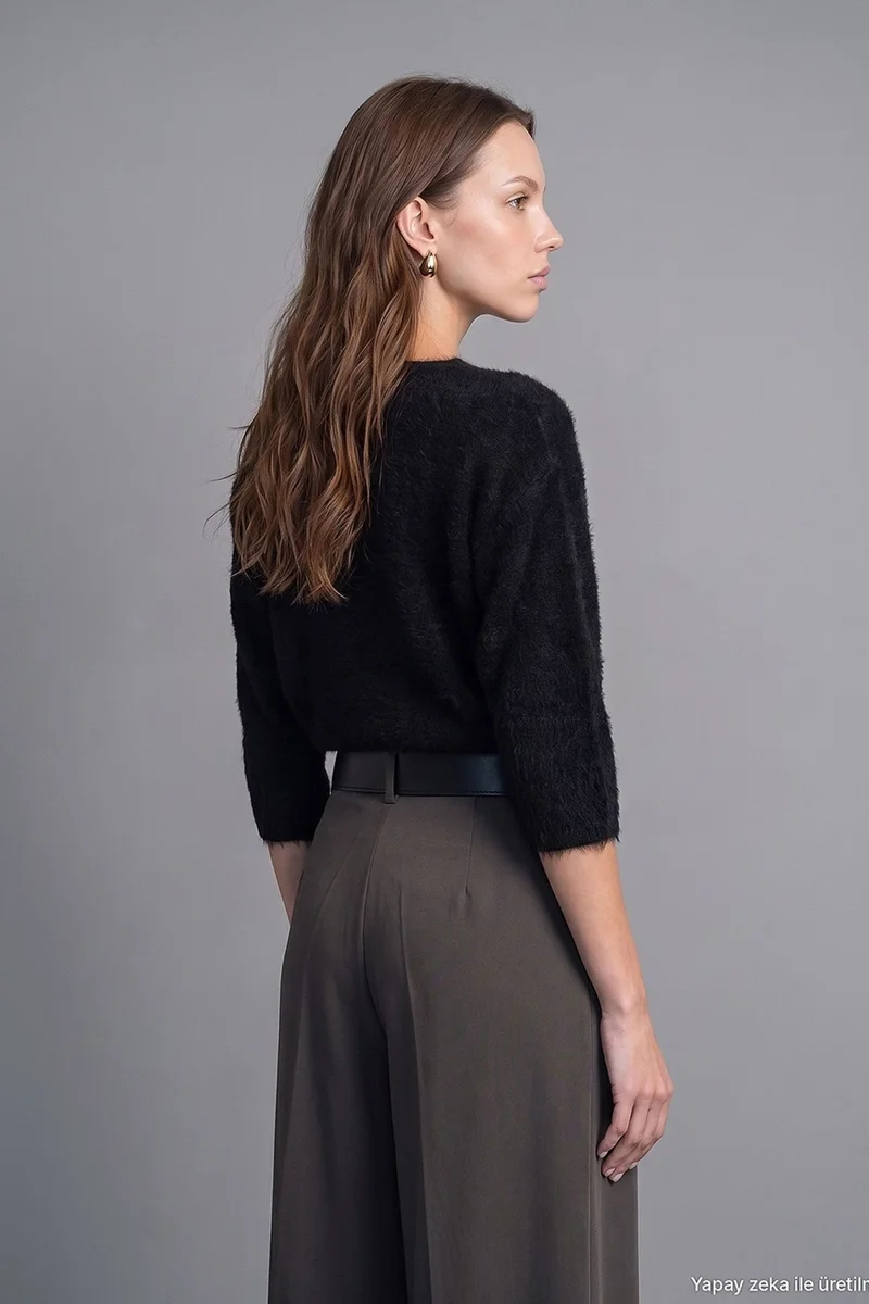 Dilvin Black DILVIN Women's Wool Blend Sweater for Women | Best Price UAE