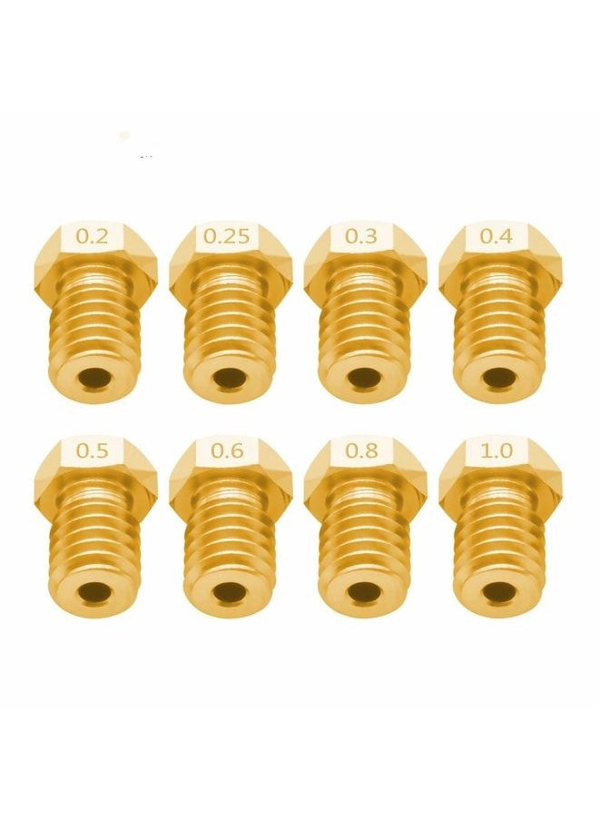 Generic - 8 PCS Bugatti 3D Printer Accessories E3D-V5 V6 Nozzle M6 Thread Consumables Hot Nozzle, Size:1.75/0.25mm - Image 1