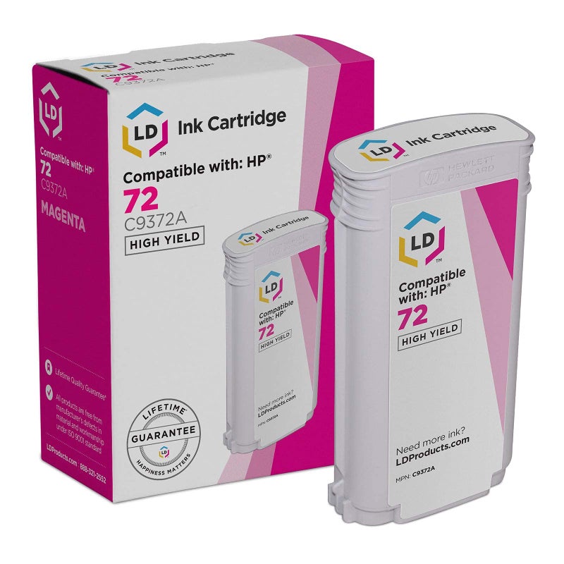 LD Remanufactured Ink Cartridge Replacement for HP 72 C9372A High Yield (Magenta) - Image 1