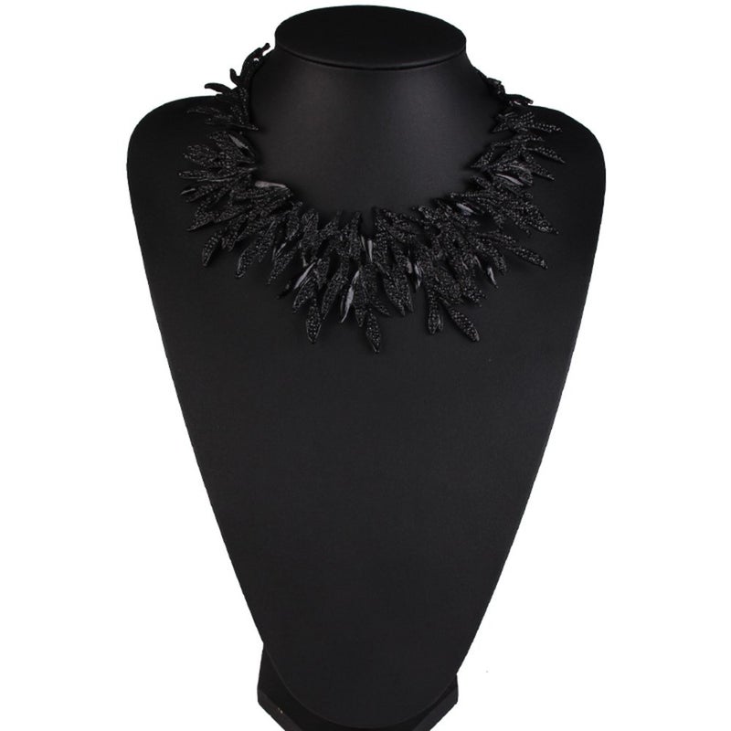 Zthread Vintage Bib Choker Collar Neklace Black Leaf Statement Collar Necklace Woman Fashion Jewelry Necklace - Image 4
