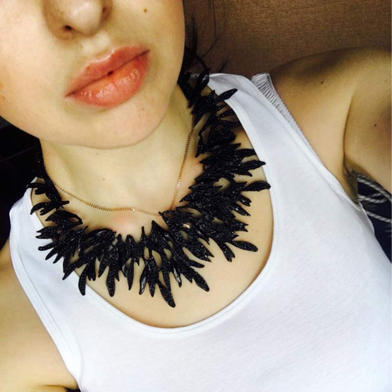 Zthread Vintage Bib Choker Collar Neklace Black Leaf Statement Collar Necklace Woman Fashion Jewelry Necklace - Image 3
