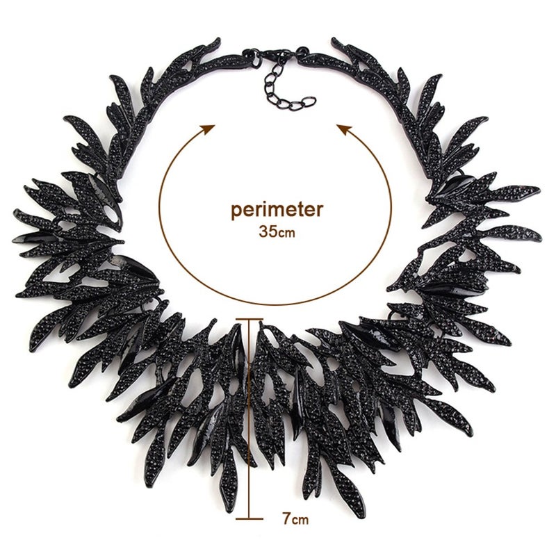 Zthread Vintage Bib Choker Collar Neklace Black Leaf Statement Collar Necklace Woman Fashion Jewelry Necklace - Image 2