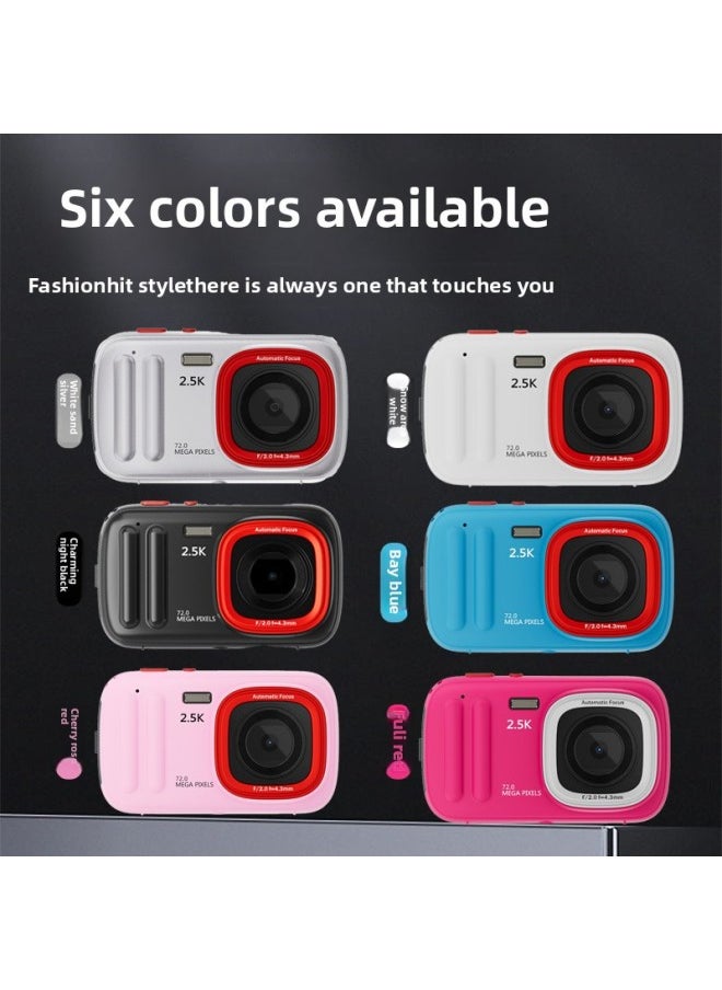 Generic HD Selfie Camera 72 Million Pixel Entry Mini Home Travel Portable Shooting Card Machine-Body Color:Snow Area White  - Image 2
