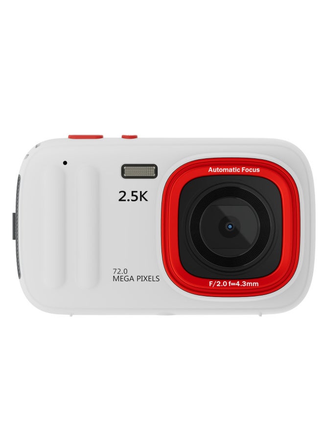 Generic HD Selfie Camera 72 Million Pixel Entry Mini Home Travel Portable Shooting Card Machine-Body Color:Snow Area White  - Image 3