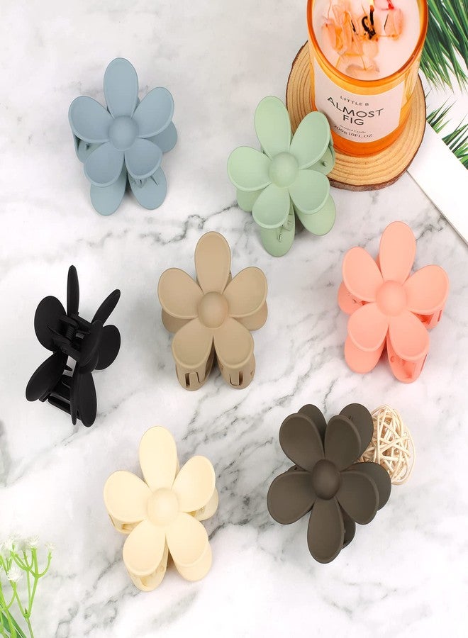 vivinin Flower Claw Clip 7 PCS Claw Clips, Hair Clips for Women Non Slip for Thick Hair Women Girls Gifts, 7 Colors - Image 5