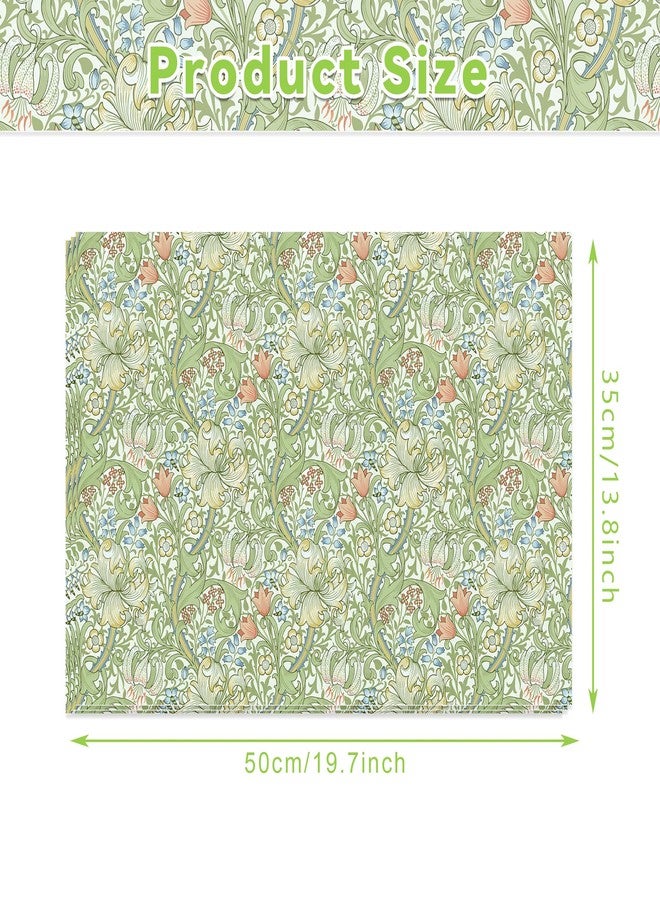 MOZUI 50 Sheets William Morris Tissue Paper, 14 x 20 Inch Greenery Gift Wrapping Paper – Green Flower Decorative Art for DIY Crafts, Birthday, Baby Shower, Party, Home Supplies, Wedding, Bridal Shower - Image 3