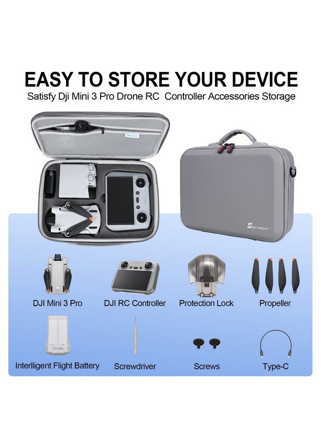 سكاي ريت حافظة Mini 3 / Mini 3 Pro Rc، حقيبة كتف محمولة من جلد البولي يوريثان للتخزين لملحقات Dji Mini 3 Pro  - Image 2
