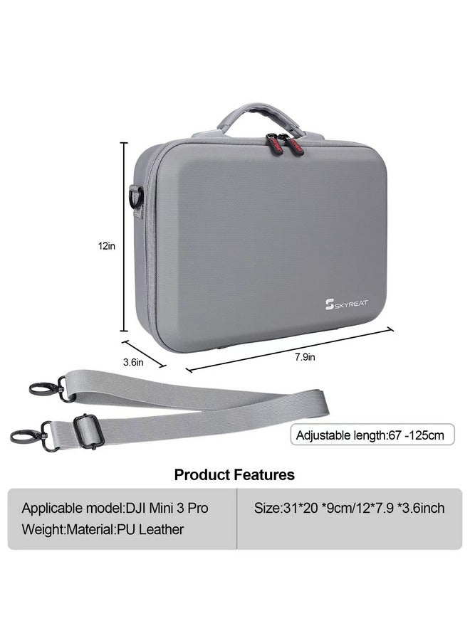 سكاي ريت حافظة Mini 3 / Mini 3 Pro Rc، حقيبة كتف محمولة من جلد البولي يوريثان للتخزين لملحقات Dji Mini 3 Pro  - Image 4