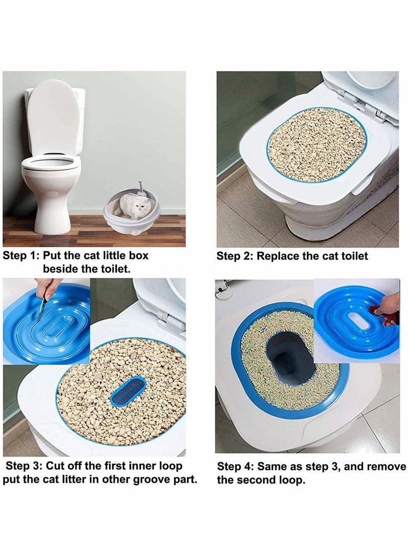 Y&D Cat Toilet Training Kit, 40 * 3.5cm ABS Trainer Help Train Your to Use for Kitty Kitten  - Image 3