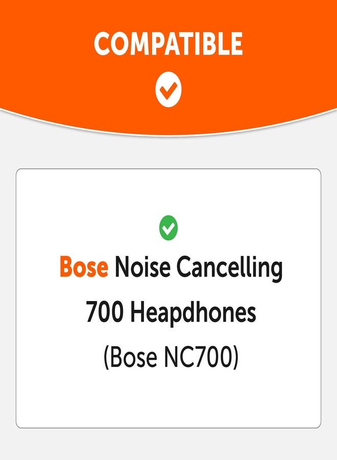 WC وسادات أذن بديلة مطورة من WC Wicked Cushions لسماعات Bose 700 المانعة للضوضاء (NC700) - جلد PU أكثر نعومة، رغوة ذاكرة فاخرة، سماكة إضافية، وسادات أذن متينة للغاية | (أسود) - Image 2