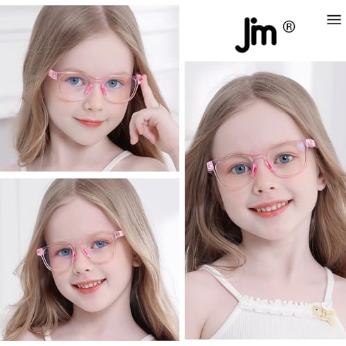 JM Kids Blue Light Glasses, Computer Gaming Grasses for Girls Boys Age 3-10, Anti Blue Ray TR90 Eyeglasses - Image 2