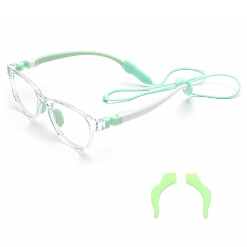 JM Kids Blue Light Glasses, Computer Gaming Grasses for Girls Boys Age 3-10, Anti Blue Ray TR90 Eyeglasses - Image 1