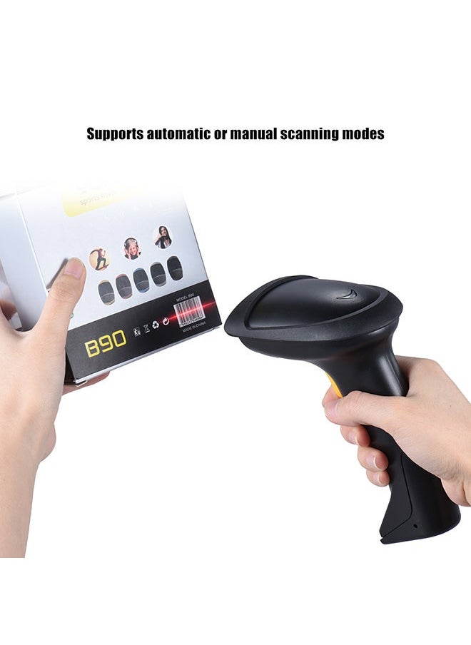 NIBEMINENT Potable Wireless Barcode Scanner Black  - Image 5